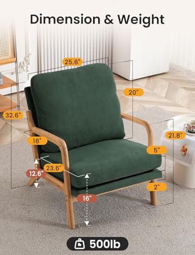 Mid Century Modern Sherpa Accent Chair with Detachable Cover M109002