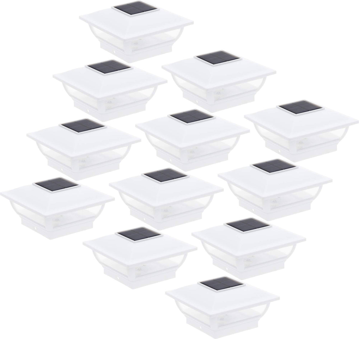 7 Lumen Solar Post Cap Light White 12 Pack F208