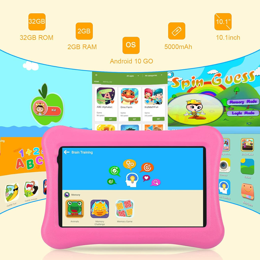 10.1 inch Kids Tablet Android 10.0 2GB RAM 32GB ROM B197