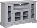 White Sideboard Storage Cabinet with Glass Doors N16097