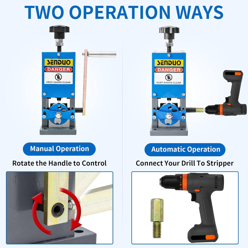 Manual Wire Stripping Machine with Hand Crank N12169