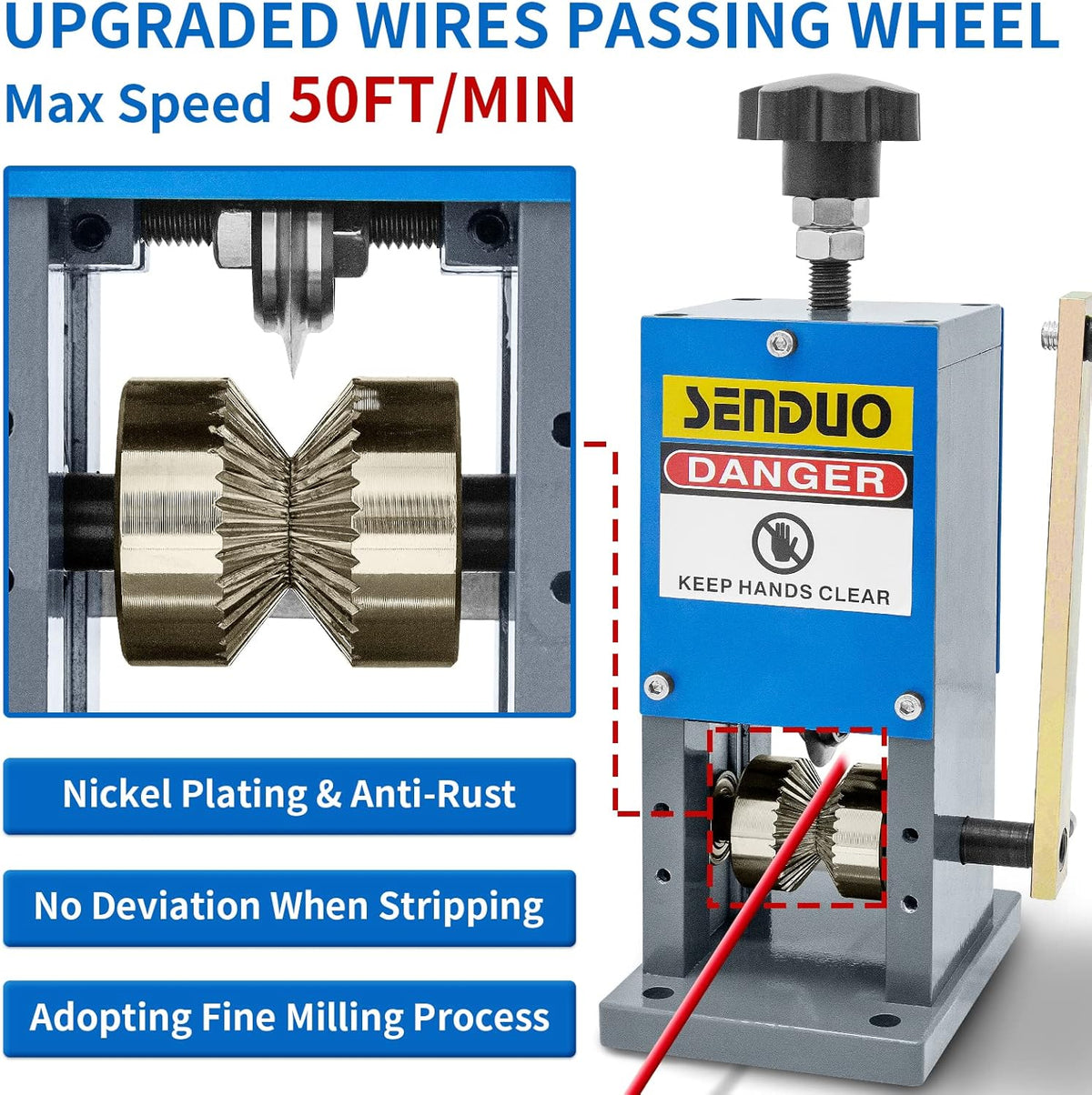 Manual Wire Stripping Machine with Hand Crank N12169