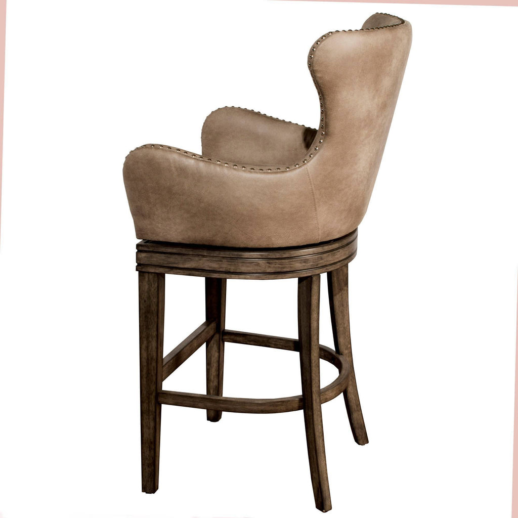 Rustic Gray Swivel Counter Stool D3378