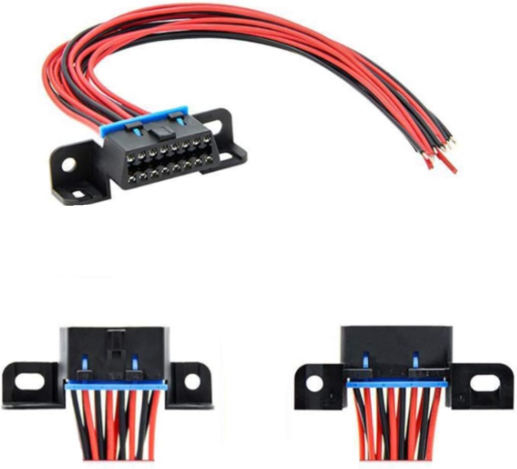 OBD2 16 Pin Female Connector with Cables Pack of 2 A9772