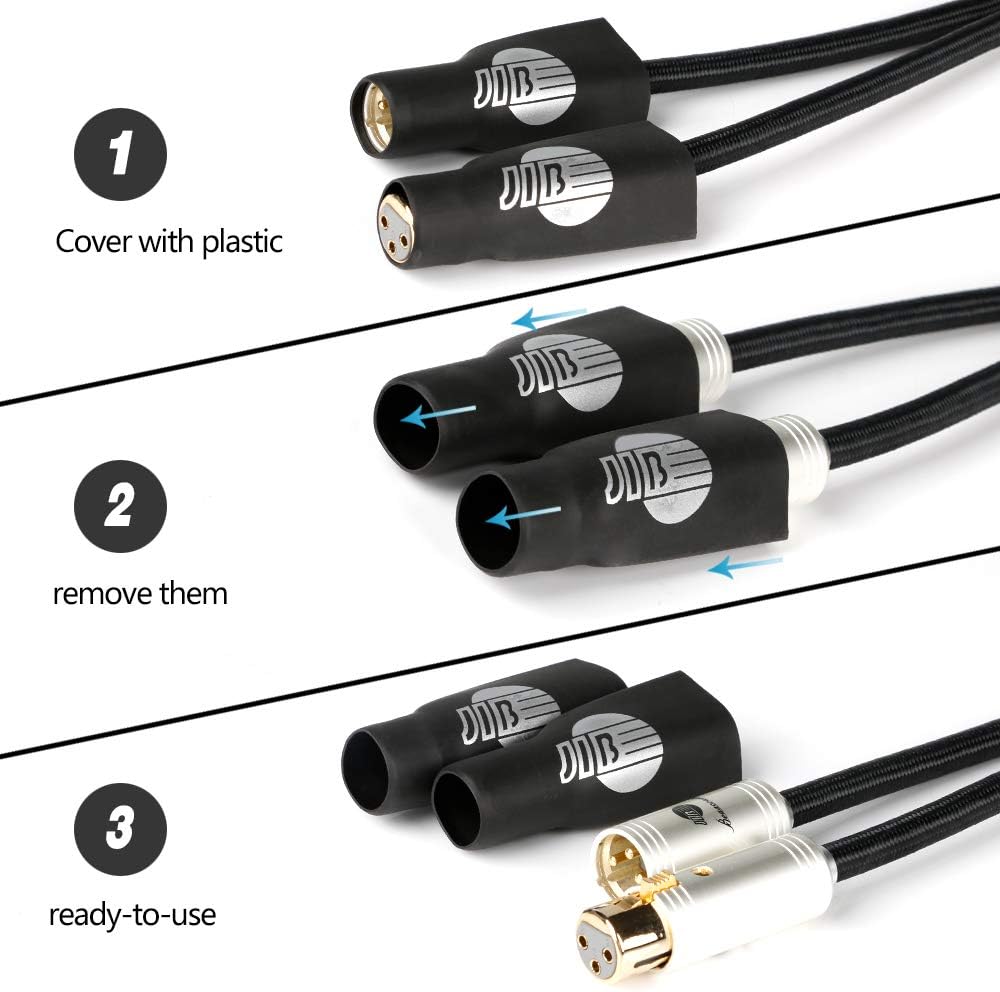 Balanced XLR Male to XLR Female Microphone Cable 5ft (2 Cable) T7304