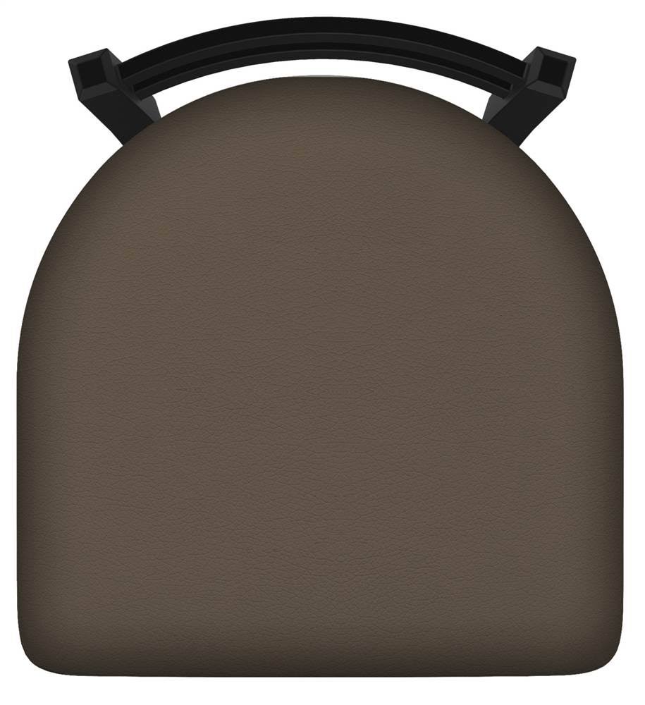 Swivel Bar Stool with Black Wrinkle Finish and Canter Earth Seat O380338