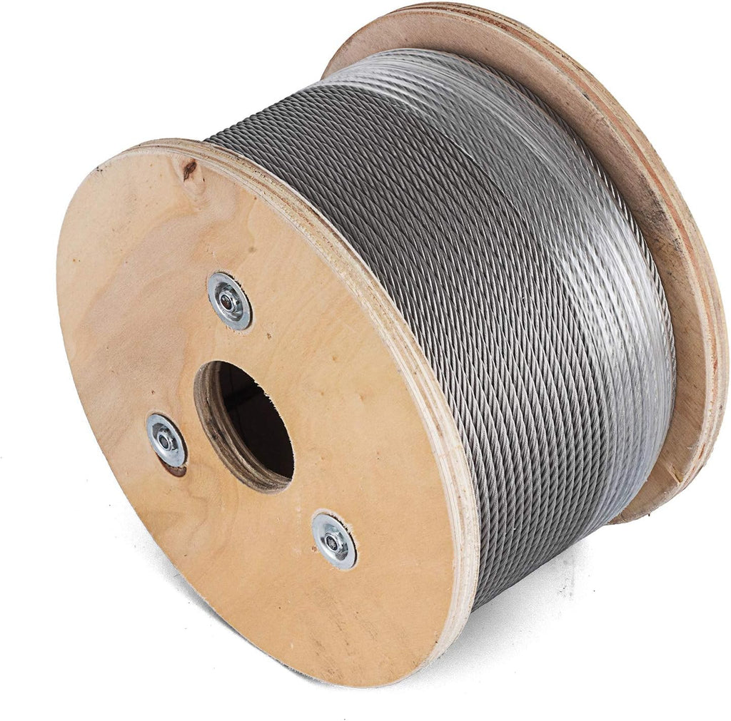 304 Stainless Steel Wire Rope 500ft 3/16 7x19 Cable L9041