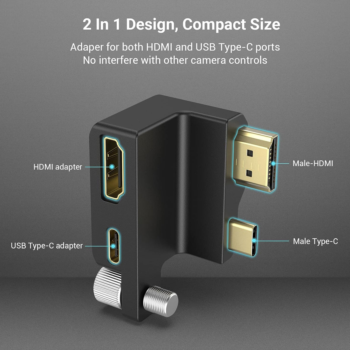 HDMI & USB-C Right-Angle Adapter Z40465