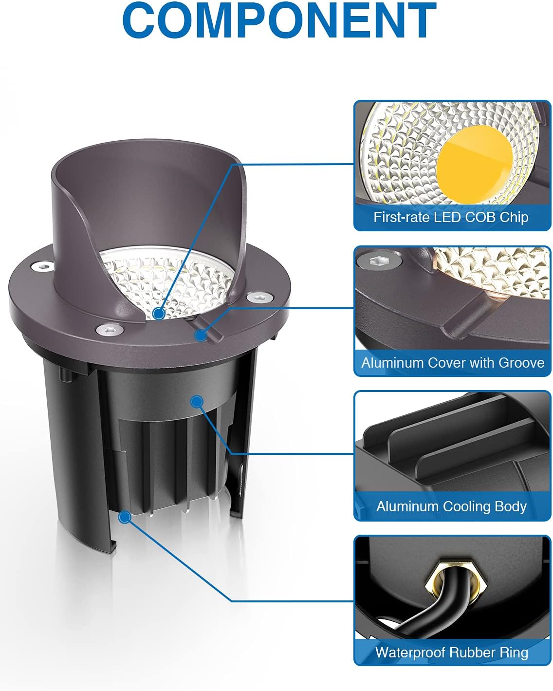 12 Pack Low Voltage LED Landscape Lights Warm White X966152