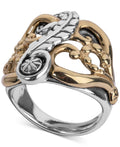 Sterling Silver Brass Openwork Ring Q60947