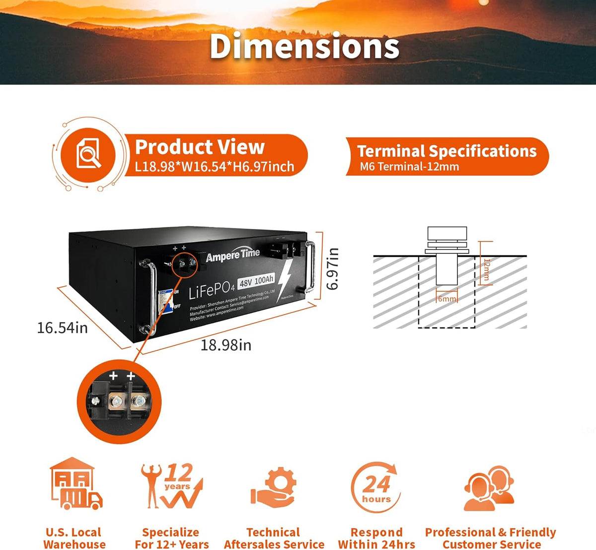12V 50Ah Lithium LiFePO4 Battery M428