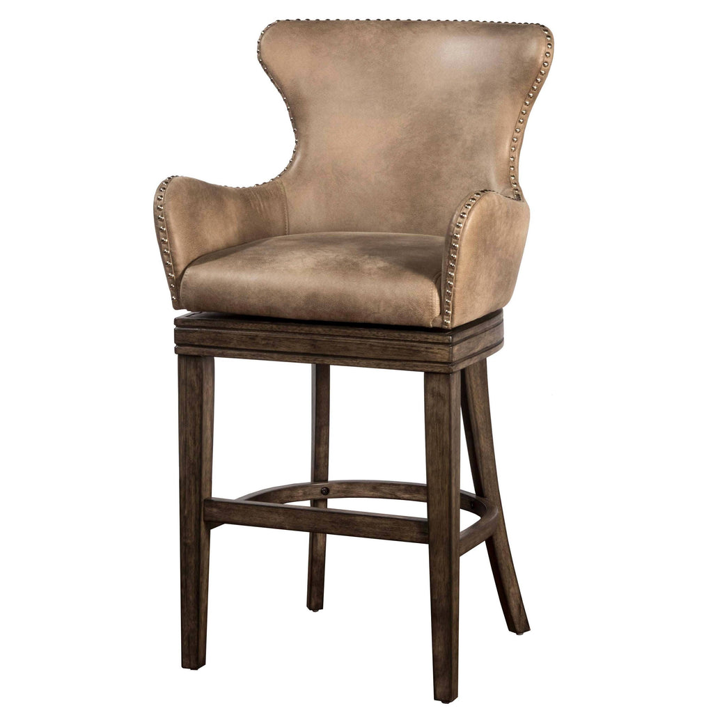 Rustic Gray Swivel Counter Stool D3378