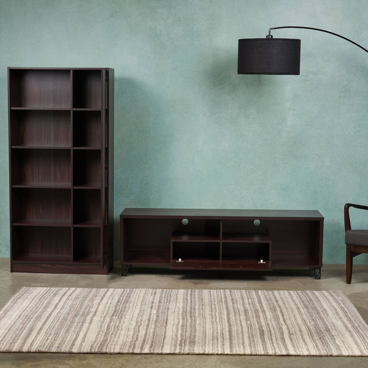 2 Piece TV Stand & Bookcase Set Q172688