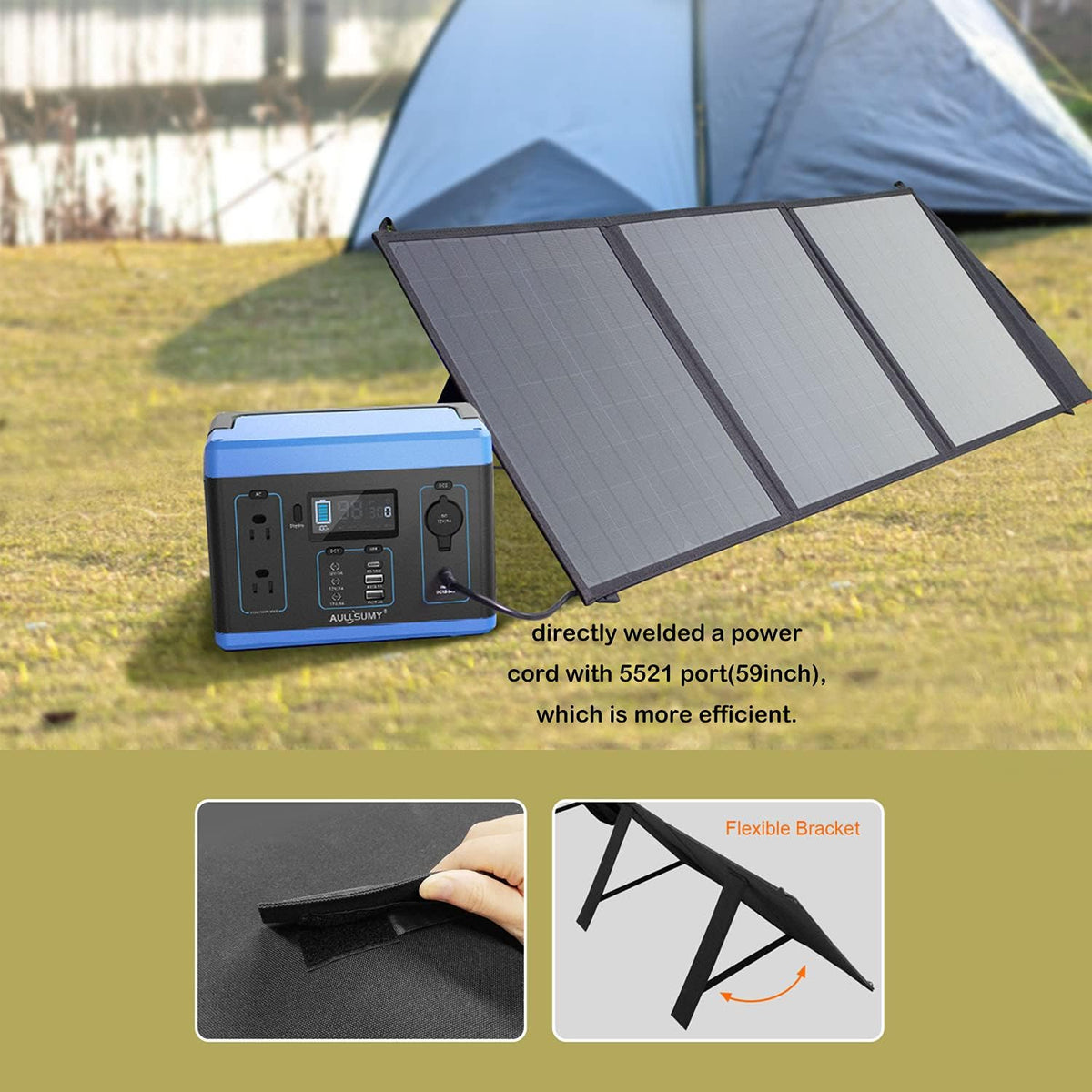 60W Portable Foldable Solar Panel X825754