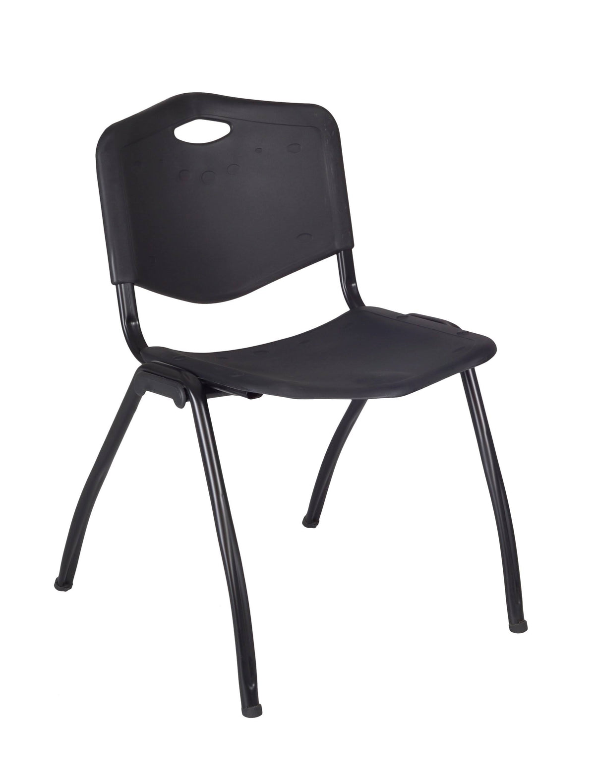 Grey Square Breakroom Table & 4 Stack Chairs V219510