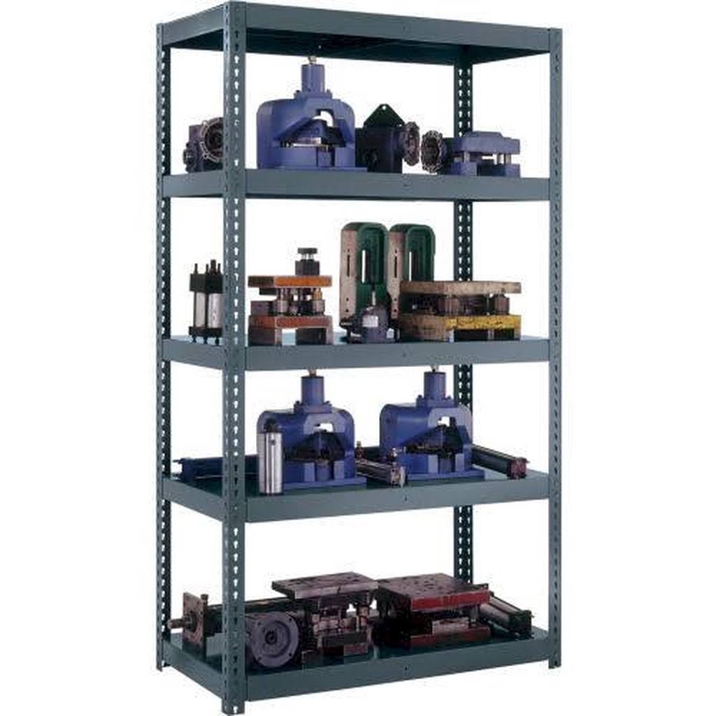 High Capacity 5 Shelves Gray Boltless Shelving T70967