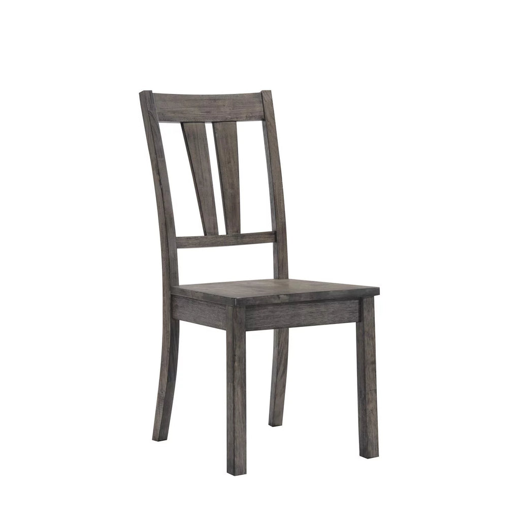 Gray Faux Leather Dining Chair Set of 2 P98595