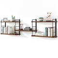 Wall Mounted Floating Shelves, 5 Brown Wood Shelves I379924