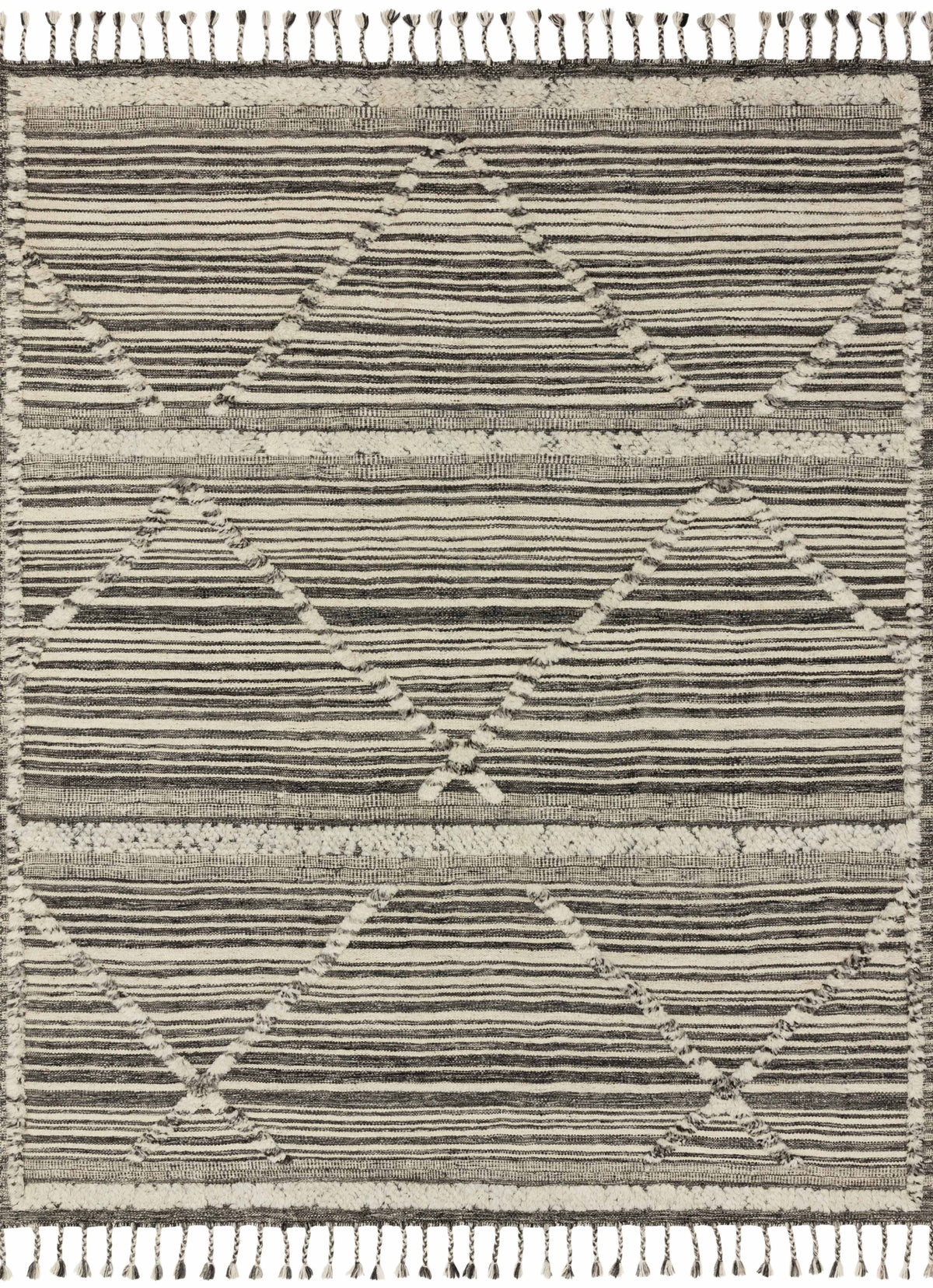Ivory Charcoal Rug F393