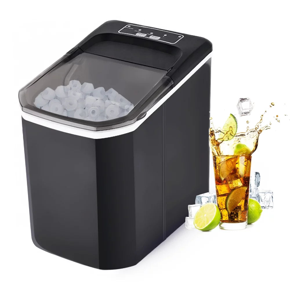 Countertop Ice Maker with Ice Scoop and Basket, 2 Ice Sizes W4126