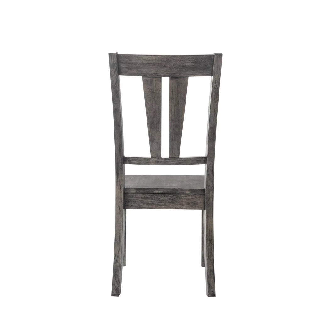 Gray Faux Leather Dining Chair Set of 2 P98595