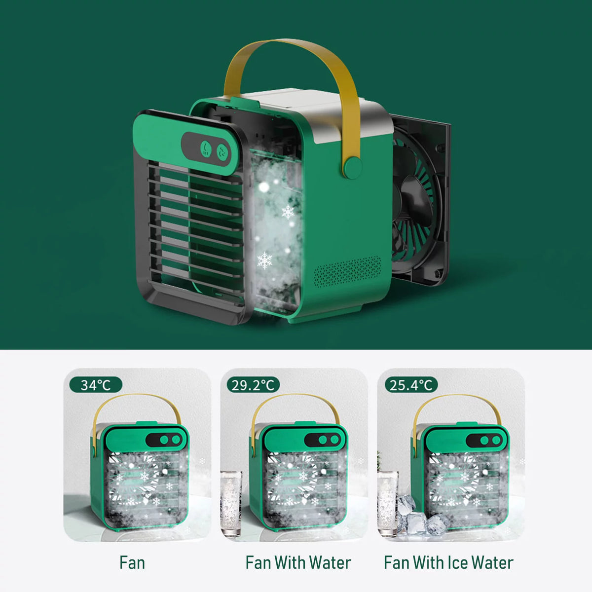 Air Conditioner Fan 180mL 3 Speeds USB E423209