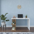 2 Tier White Walnut Modern Desk T892837