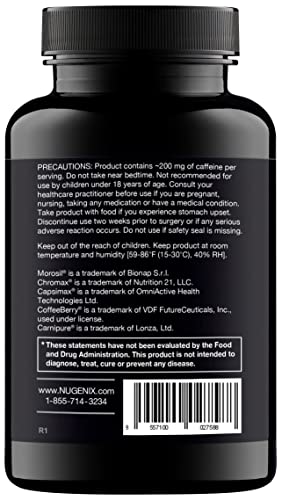 Thermogenic Fat Burner Supplement Pills 42 Count N120