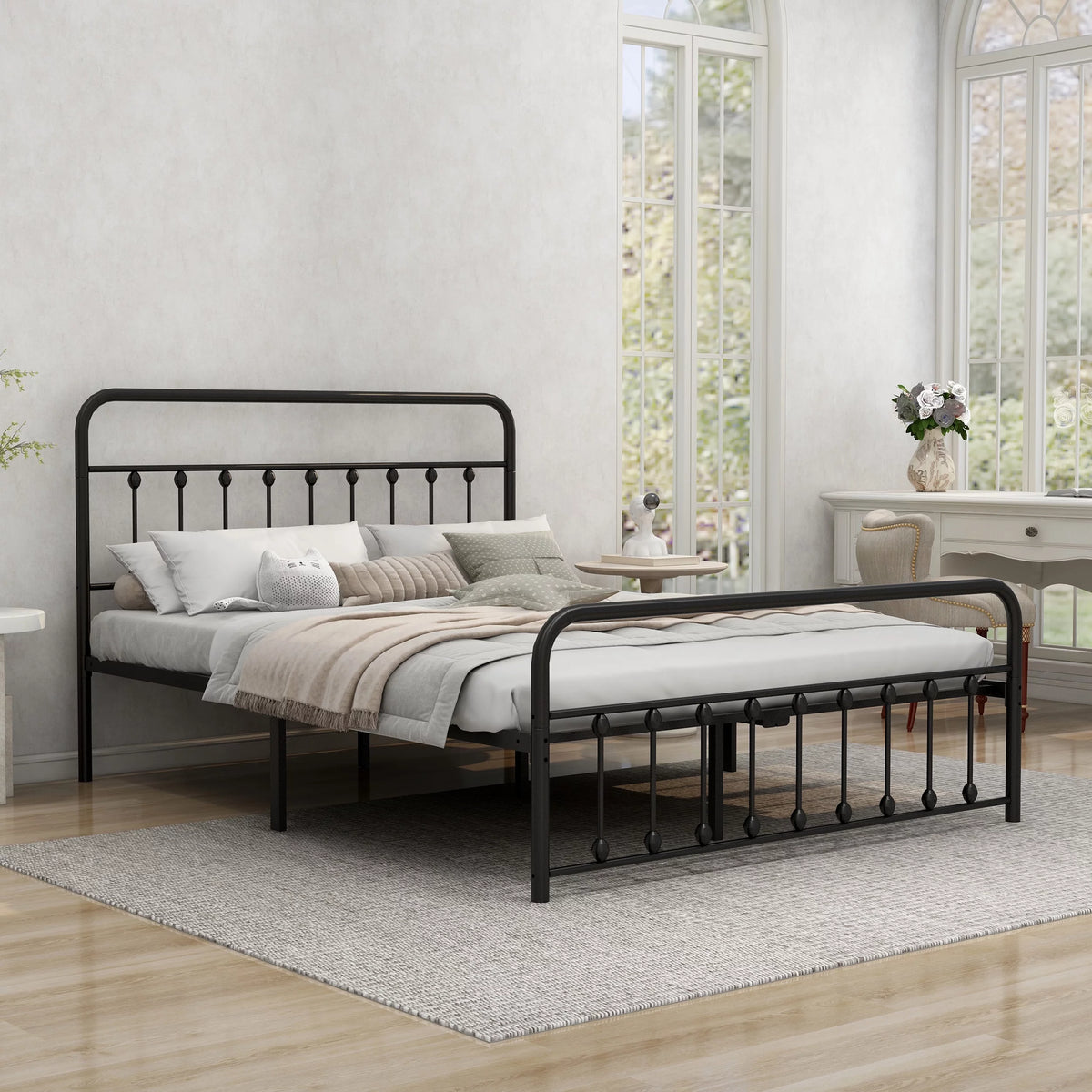 Queen Platform Metal Bed Frame D690