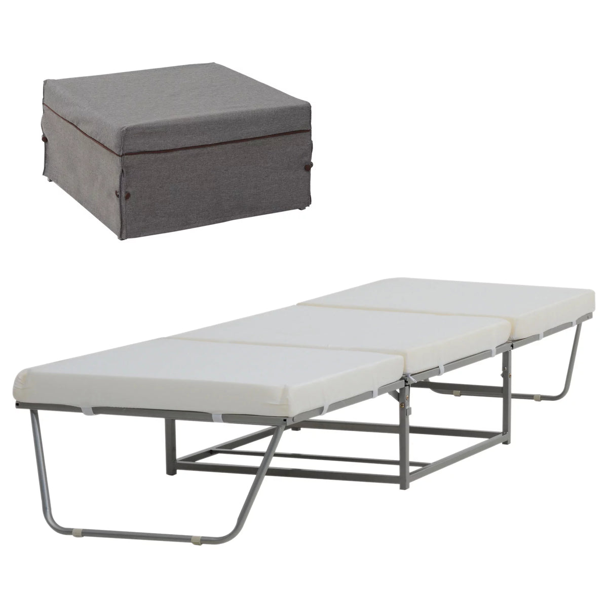 2 In 1 Grey Sofa Bed with Storage I288