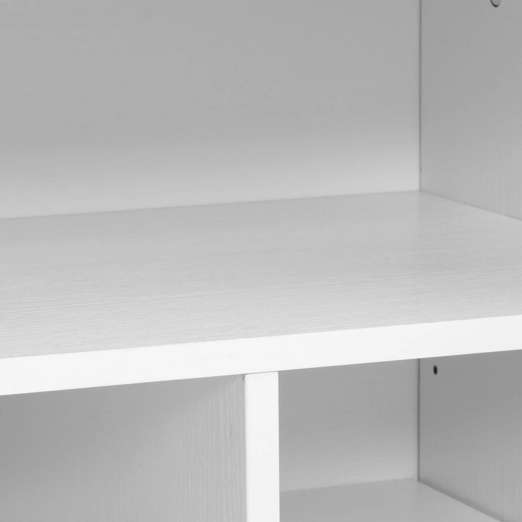 White Hall Tree with Storage Bench and 14 Hooks W72370