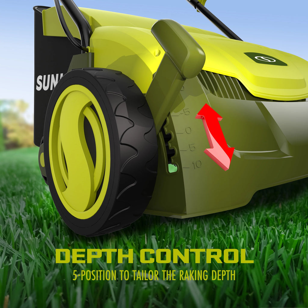 Electric 12.6-inch Lawn Dethatcher + Scarifier with Collection Bag A989666