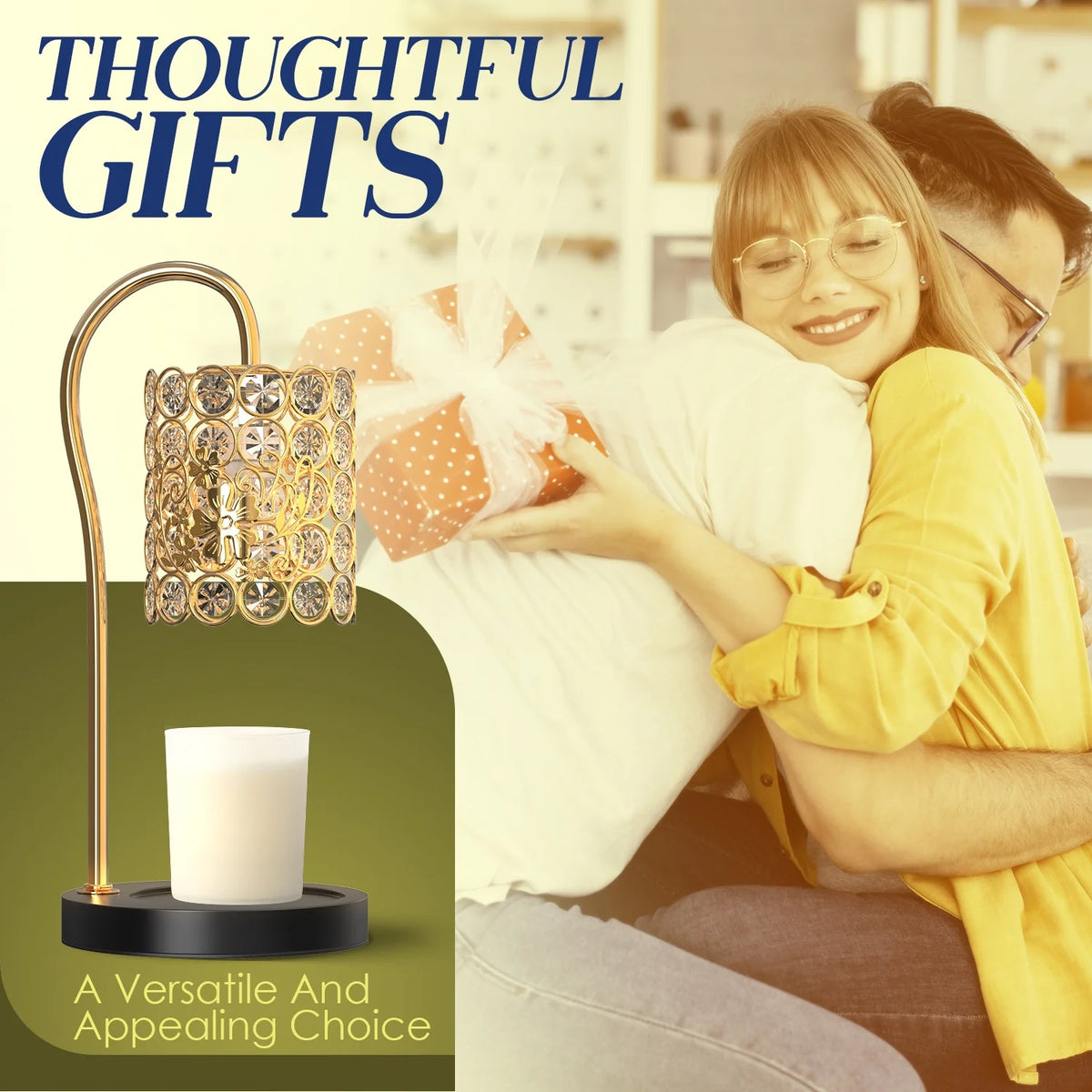 Black Candle Warmer Lamp with Timer P280
