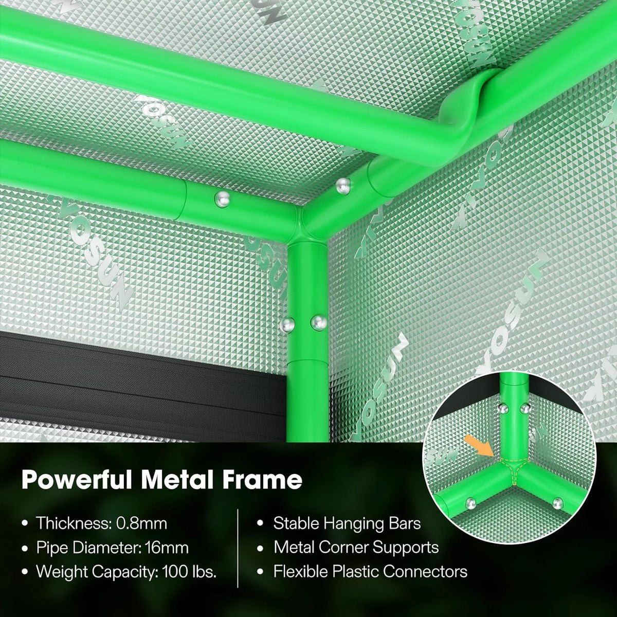 4x2 Grow Tent with Observation Window and Floor Tray Q53500