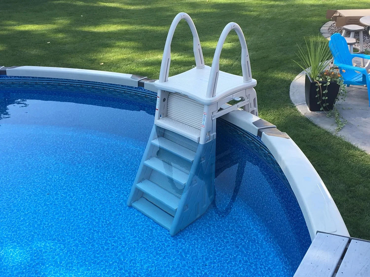 Adjustable A Frame Safety Ladder with Step Barrier M47876