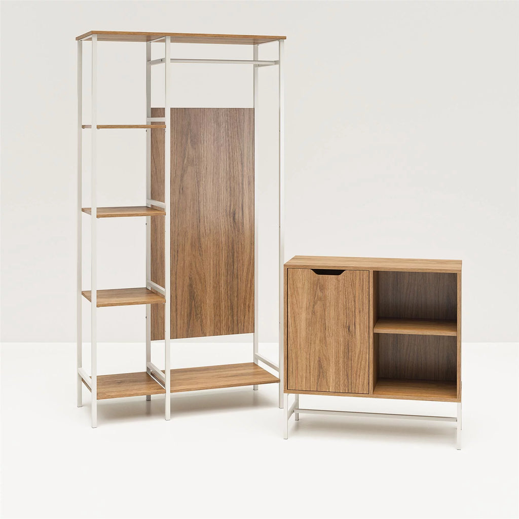 Walnut Open Wardrobe L924