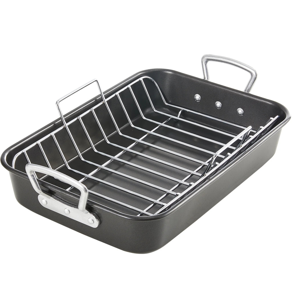 Nonstick Roasting Pan with Rack 15 x 11 inch I465066