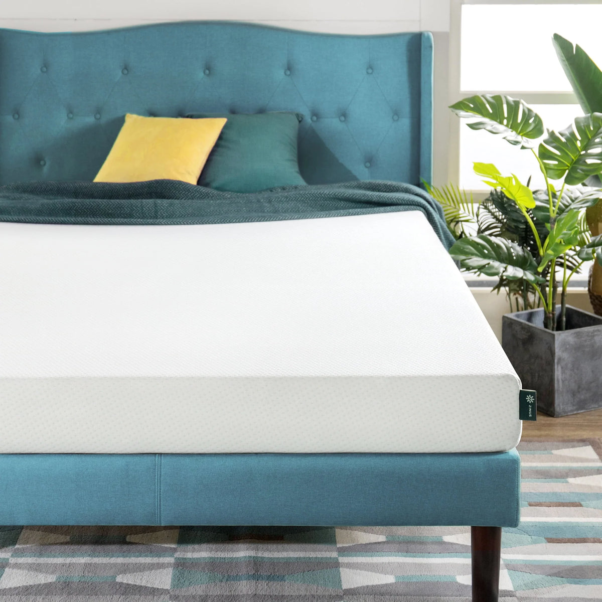 6 Green Tea Memory Foam Mattress Queen A6875