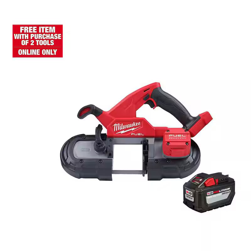 18V Lithium-Ion Brushless Cordless Compact Bandsaw & 12.0Ah Battery W663