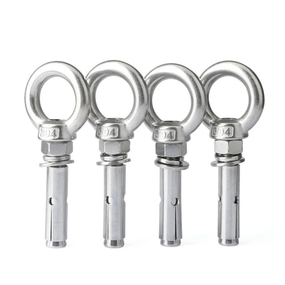 304 Stainless Steel Lifting Eye Bolt M8x90mm 2pcs O3126