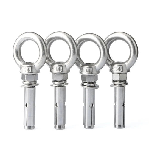 304 Stainless Steel Lifting Eye Bolt M8x90mm 2pcs O3126