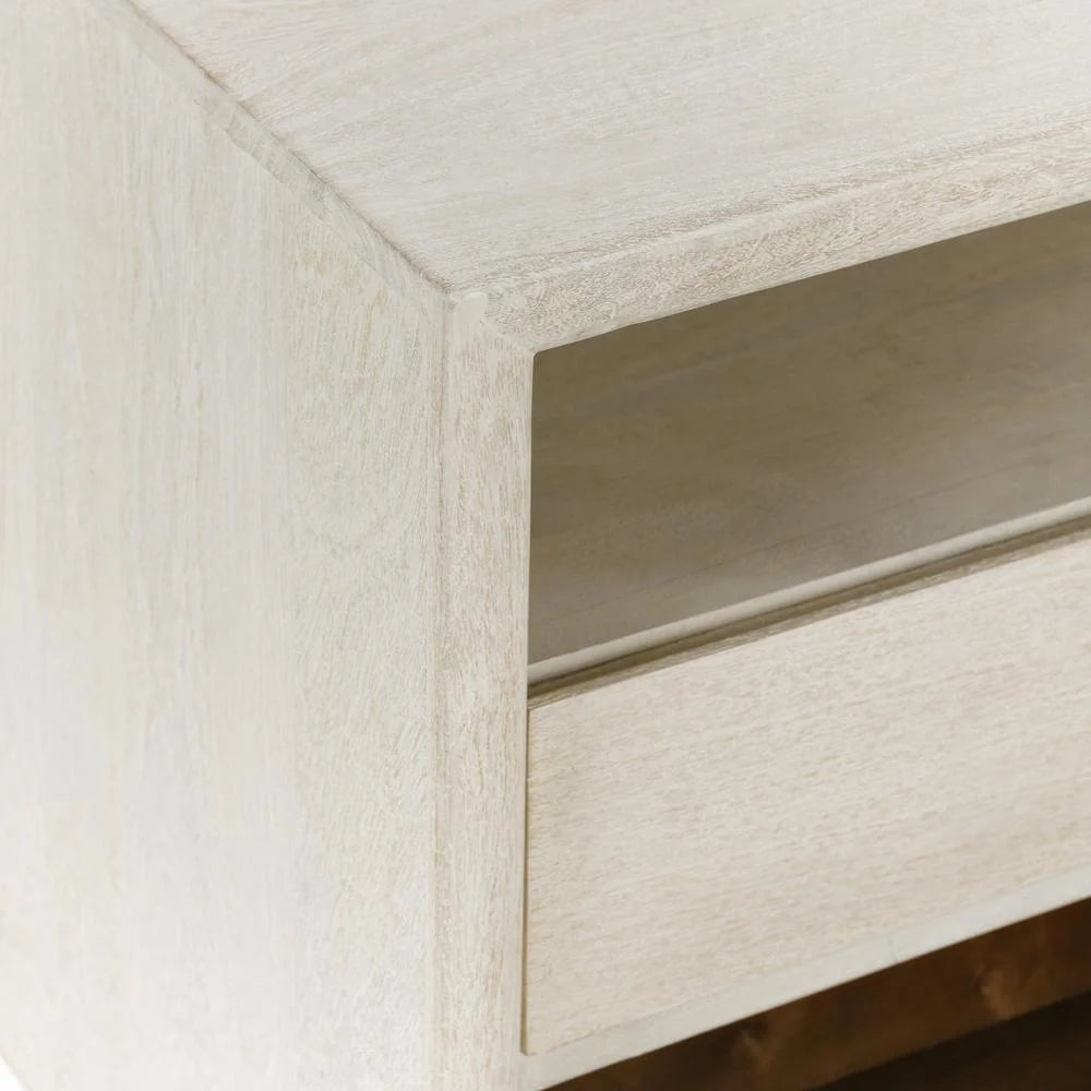 Two-Drawer Mango Wood Nightstand L94601