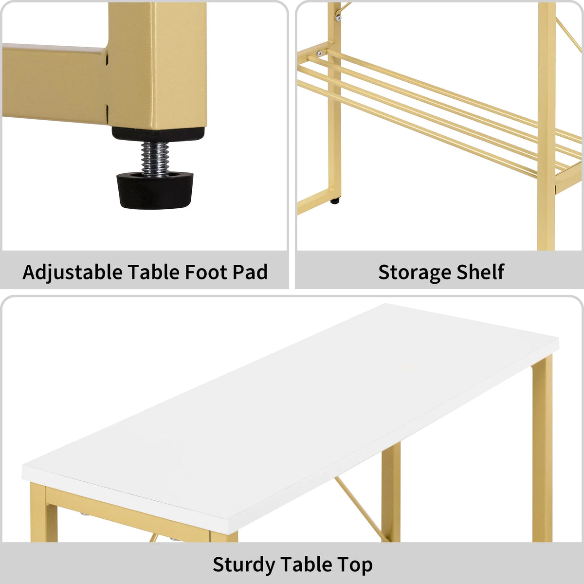 White Narrow Side Table with Shelf Z9949