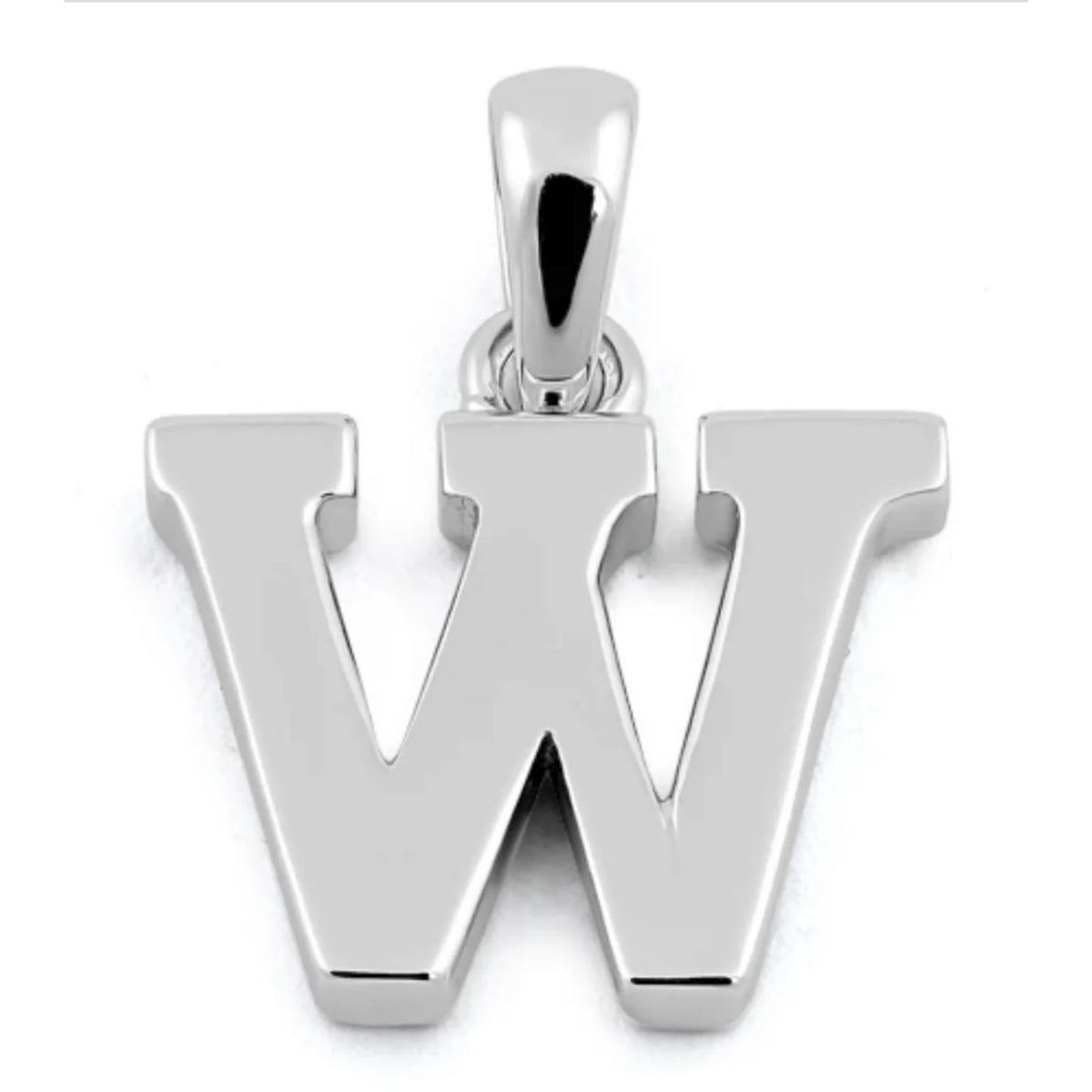 W Initial Pendant Necklace 925 Sterling Silver W105375