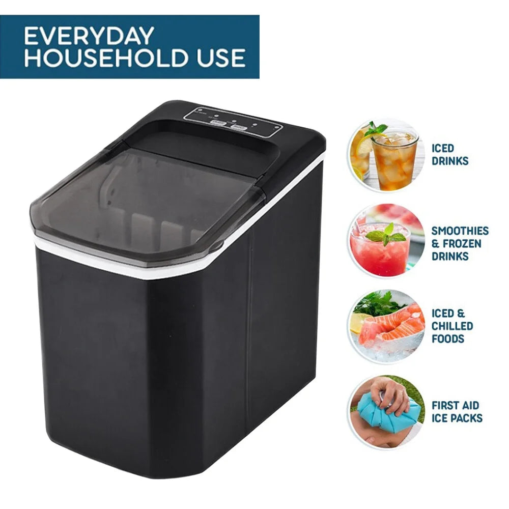 Countertop Ice Maker with Ice Scoop and Basket, 2 Ice Sizes W4126