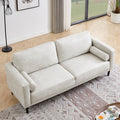 White 3 Seat Upholstered Sofa D79464