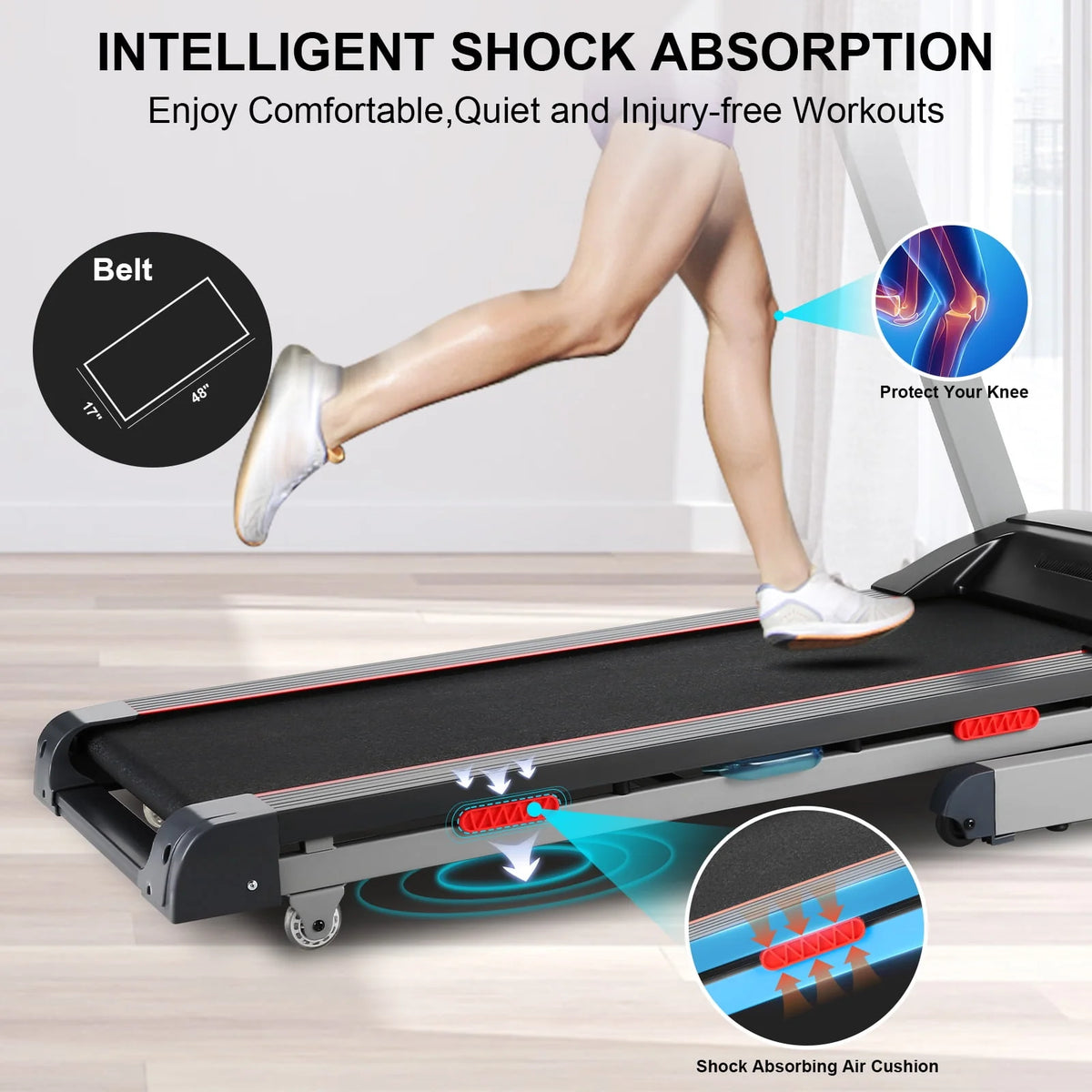 300LBS 3.25HP Electric Treadmill with Auto Incline F2528