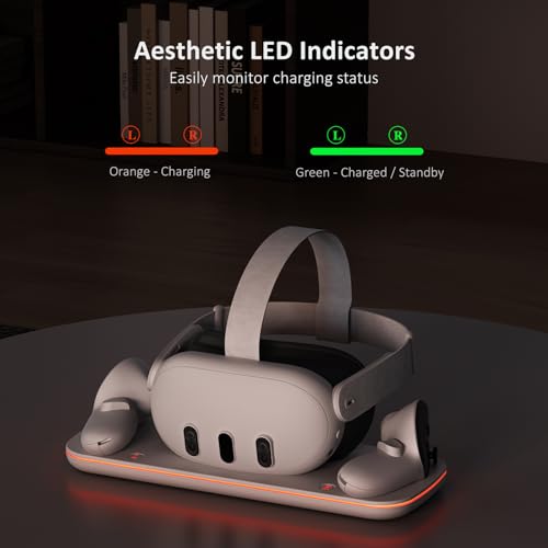 Charging Dock with LED Light and Controller Mount, 2 Rechargeable Batteries, White F555607