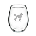 Poodle Stemless Red Wine Glass S991