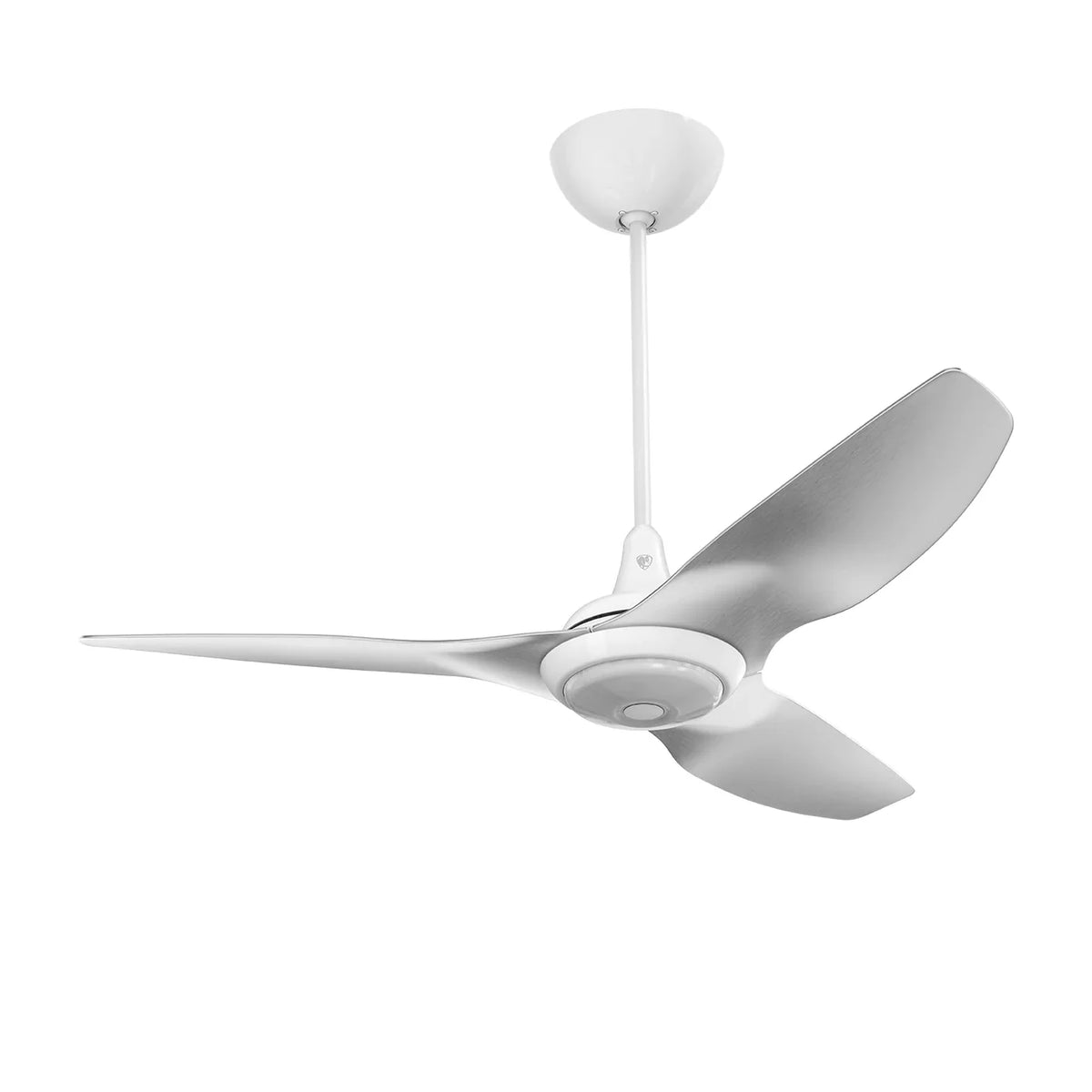52 Ceiling Fan with Brushed Aluminum Blades and White Finish E513405